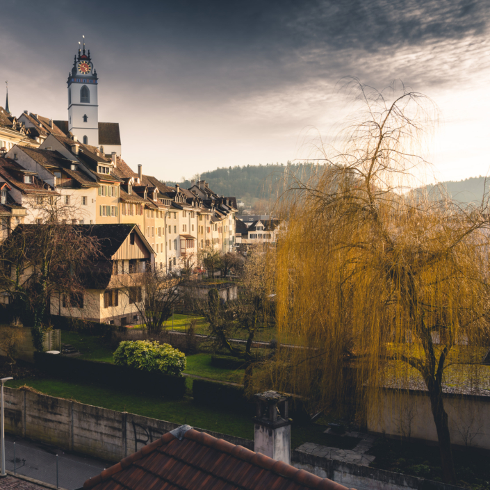 Aarau Altstadt Kettenbrücke Vorgarten