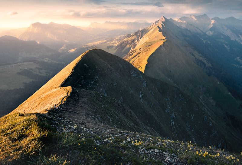Aussicht von Augstmatthorn bei Sonnenaufgang