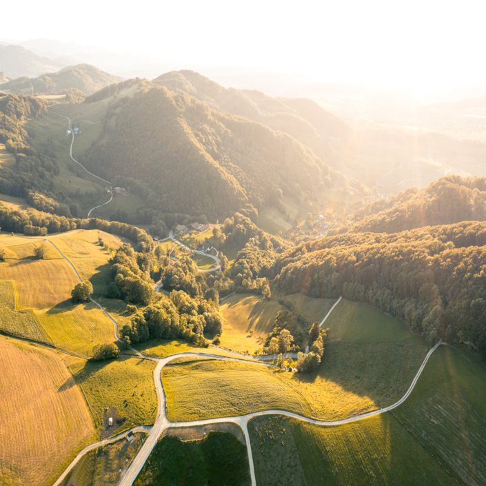 Drone DJI Aarau Jura Sonnenuntergang