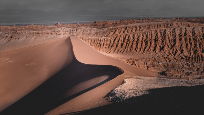 The Moon Valley in San Pedro Atacama Desert Chile
