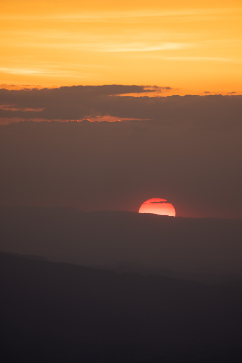 Rote Sonne Berner Oberland Schweiz