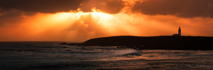 Leuchtturm Dangerpoint Südafrika Sonnenuntergang