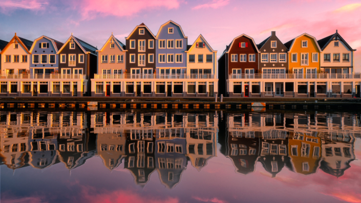 Rainbow houses Netherland Holland