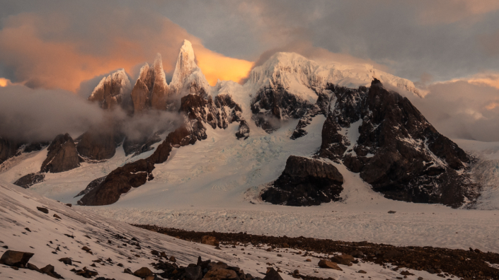 View of Cerro Torre from the icefield