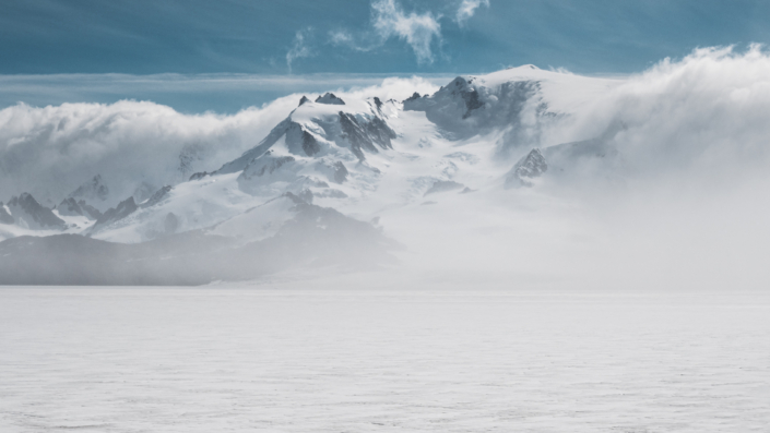 View from Cerro Torre on the icefield