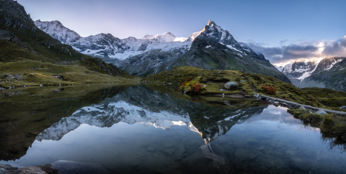 Zinalhorn, Wallis mit Spiegelung im See