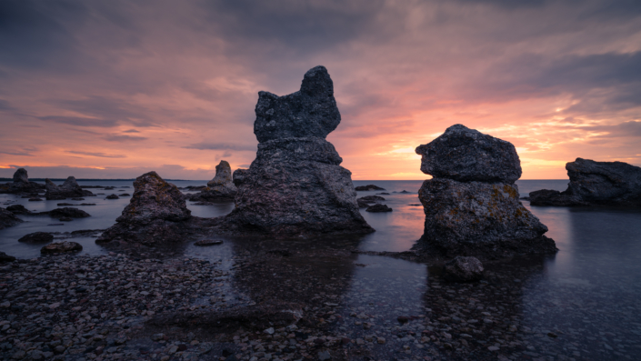 Gotland Felsformation zu Sonnenaufgang